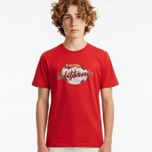 Red California Graphic T-Shirt